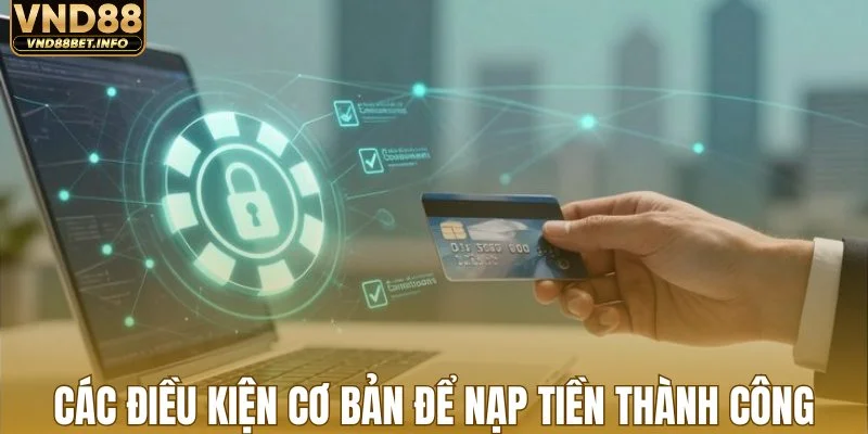 Các điều kiện cơ bản để nạp tiền thành công