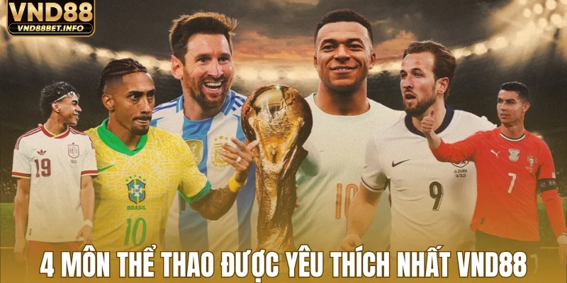 Top 4 bộ môn thể thao được yêu thích nhất tại VND88